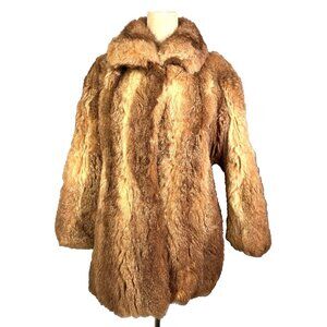 Vintage Red Fox Fur Coat USA SUPER SOFT Hippie Boho Mod